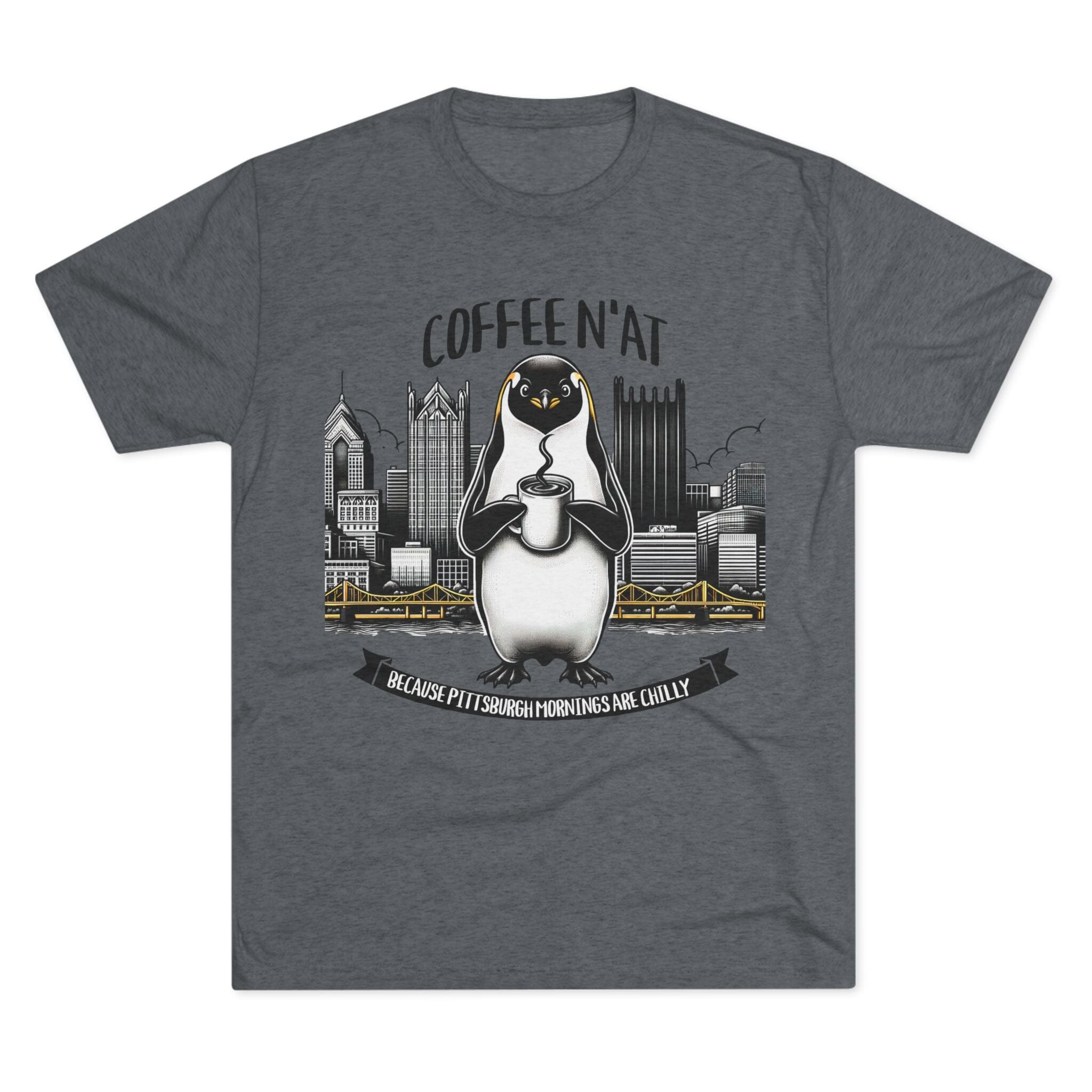 Coffee N’At Tri-Blend T-Shirt Pittsburgh tee product image | Yinzergear