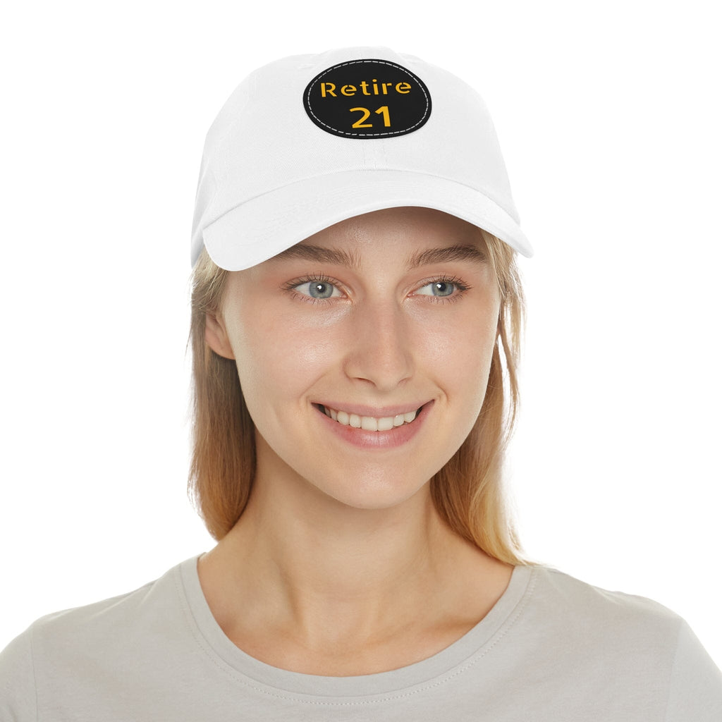Retire 21 Leather Patch Hat Pittsburgh hat product image alternate view 52 | Yinzergear