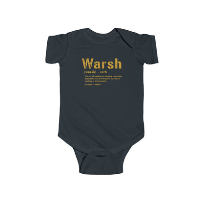Warsh Yinzer Baby Bodysuit - Pittsburghese Baby Gift Kids clothes Yinzergear Black NB (0-3M) 