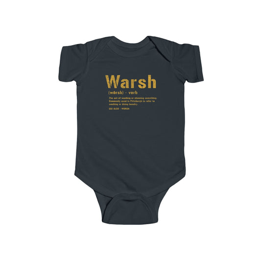 Warsh Yinzer Baby Bodysuit - Pittsburghese Baby Gift Kids clothes Yinzergear Black NB (0-3M) 