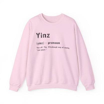 Yinz Definition Sweatshirt - Pittsburghese Sweatshirt Yinzergear S Light Pink 