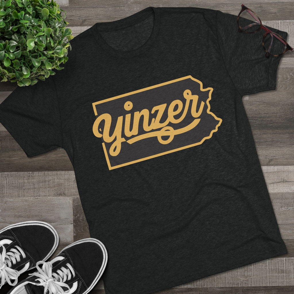 Yinzer State of Mind Tri-Blend T-Shirt product image mockup view | Yinzergear