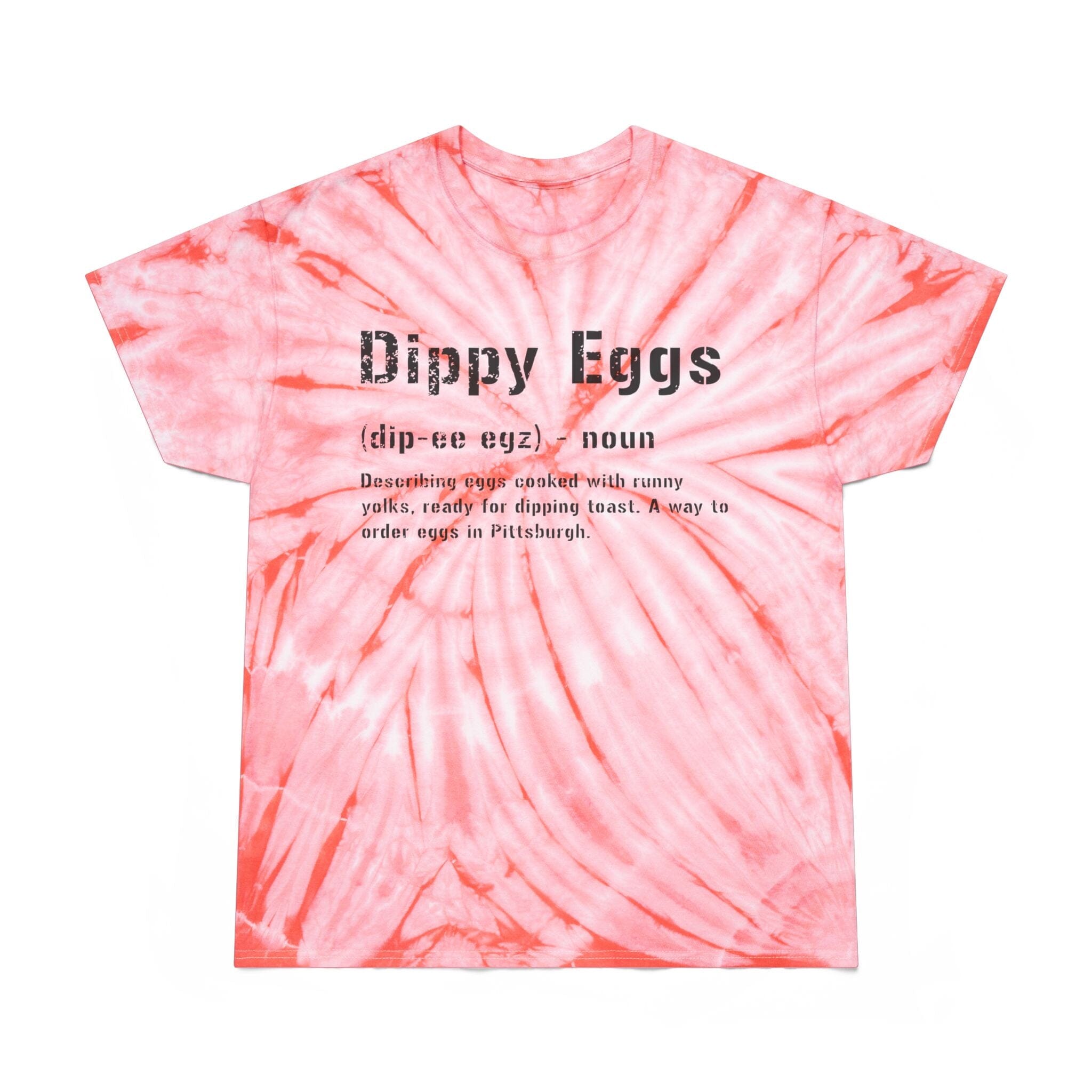 Dippy Eggs Pittsburghese Tie-Dye T-Shirt product image alternate view 3 | Yinzergear