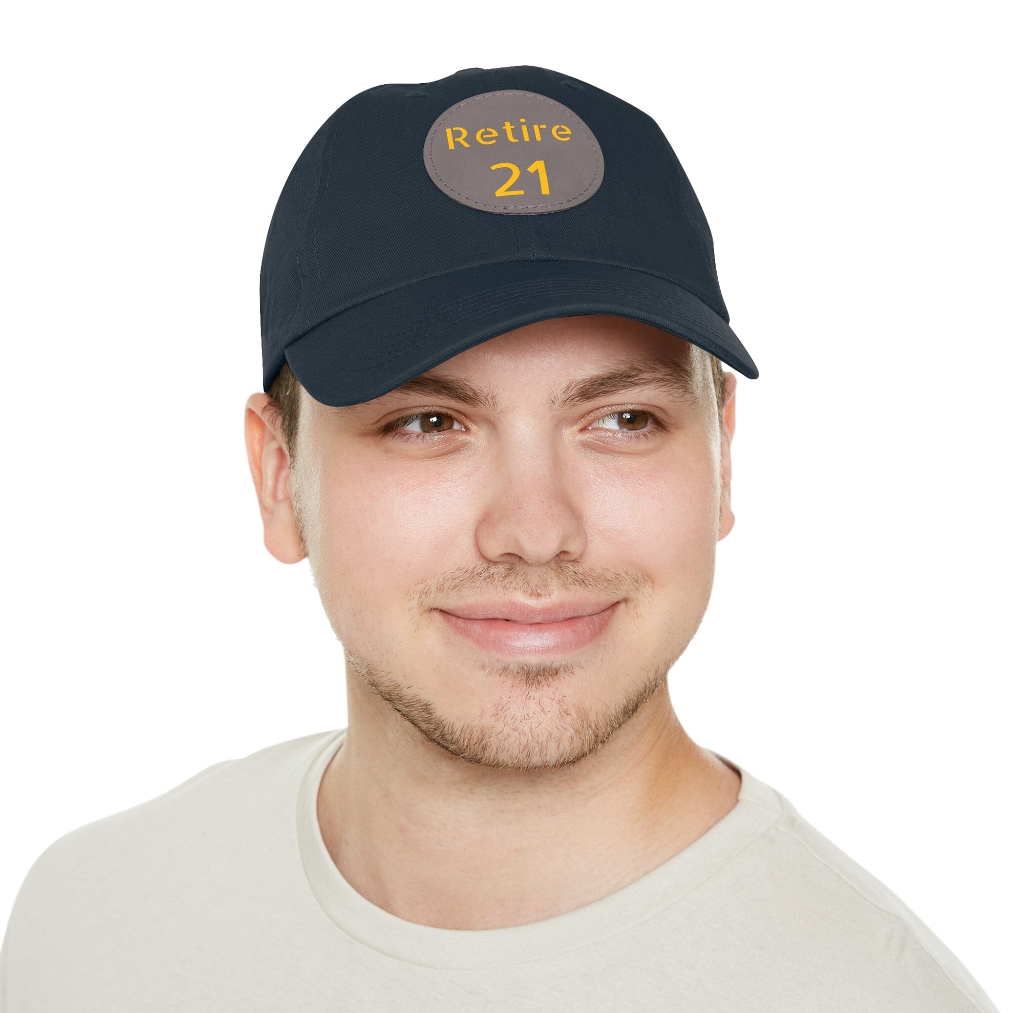 Retire 21 Leather Patch Hat Pittsburgh hat product image alternate view 17 | Yinzergear