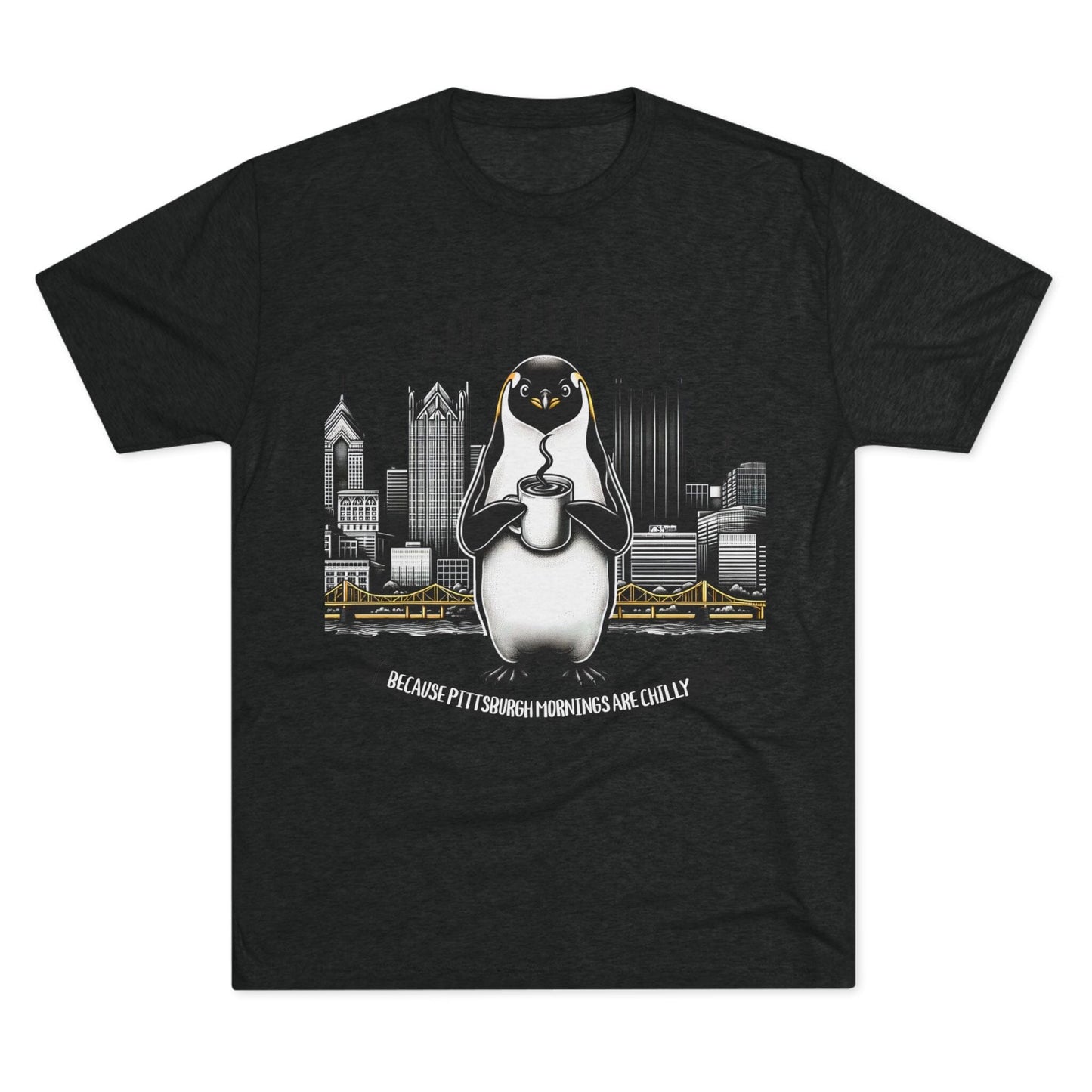 Coffee N'At Tri-Blend Tee - Pittsburgh Coffee Lover Gift T-Shirt Printify S Tri-Blend Vintage Black 