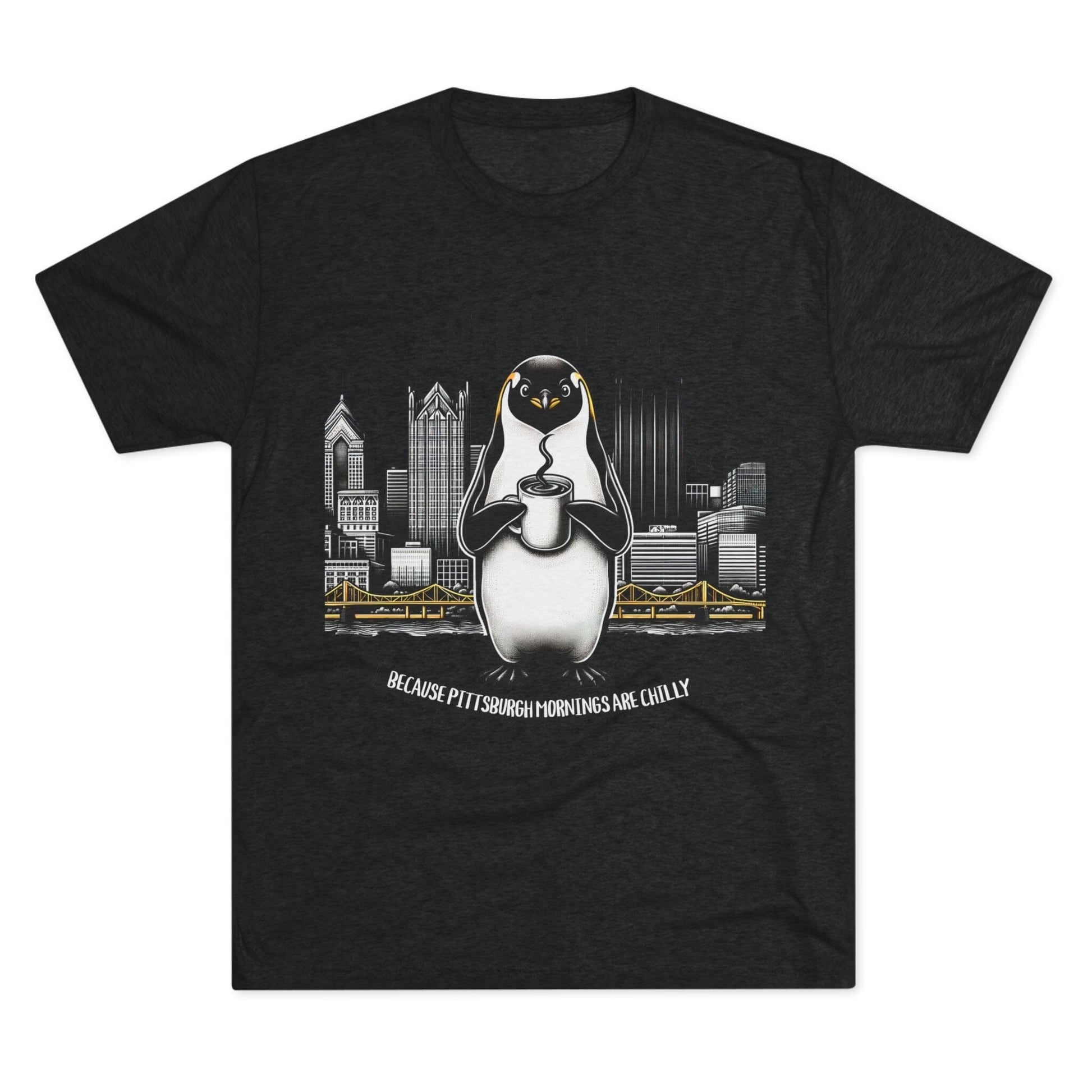 Coffee N'At Tri-Blend Tee - Pittsburgh Coffee Lover Gift T-Shirt Printify S Tri-Blend Vintage Black 