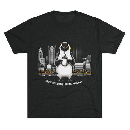 Coffee N'At Tri-Blend Tee - Pittsburgh Coffee Lover Gift T-Shirt Printify S Tri-Blend Vintage Black 