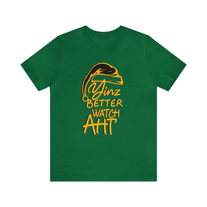 Yinz Better Watch Aht T-Shirt – Pittsburgh Santa Claus Christmas Tee T-Shirt Printify Kelly XS 
