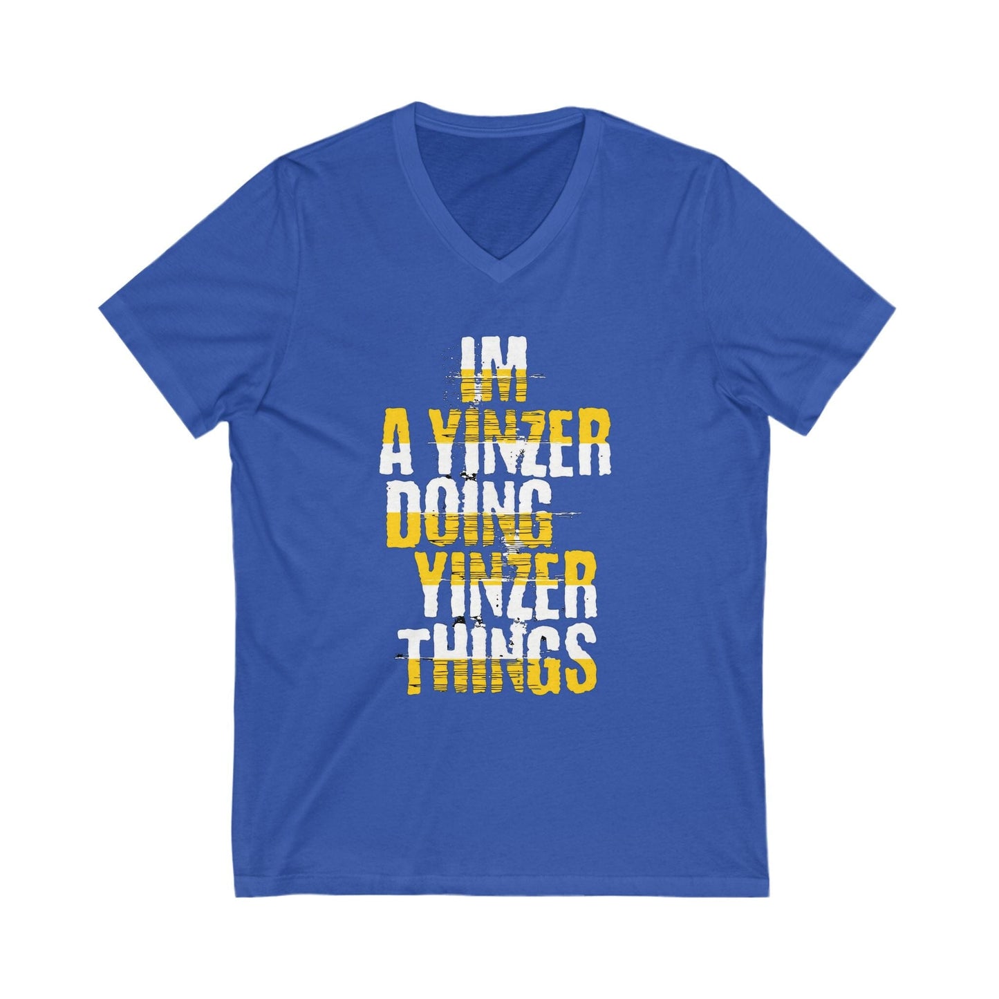 I'm a Yinzer Doing Yinzer Things - Pittsburgh Pride Tee V-neck Printify S True Royal 