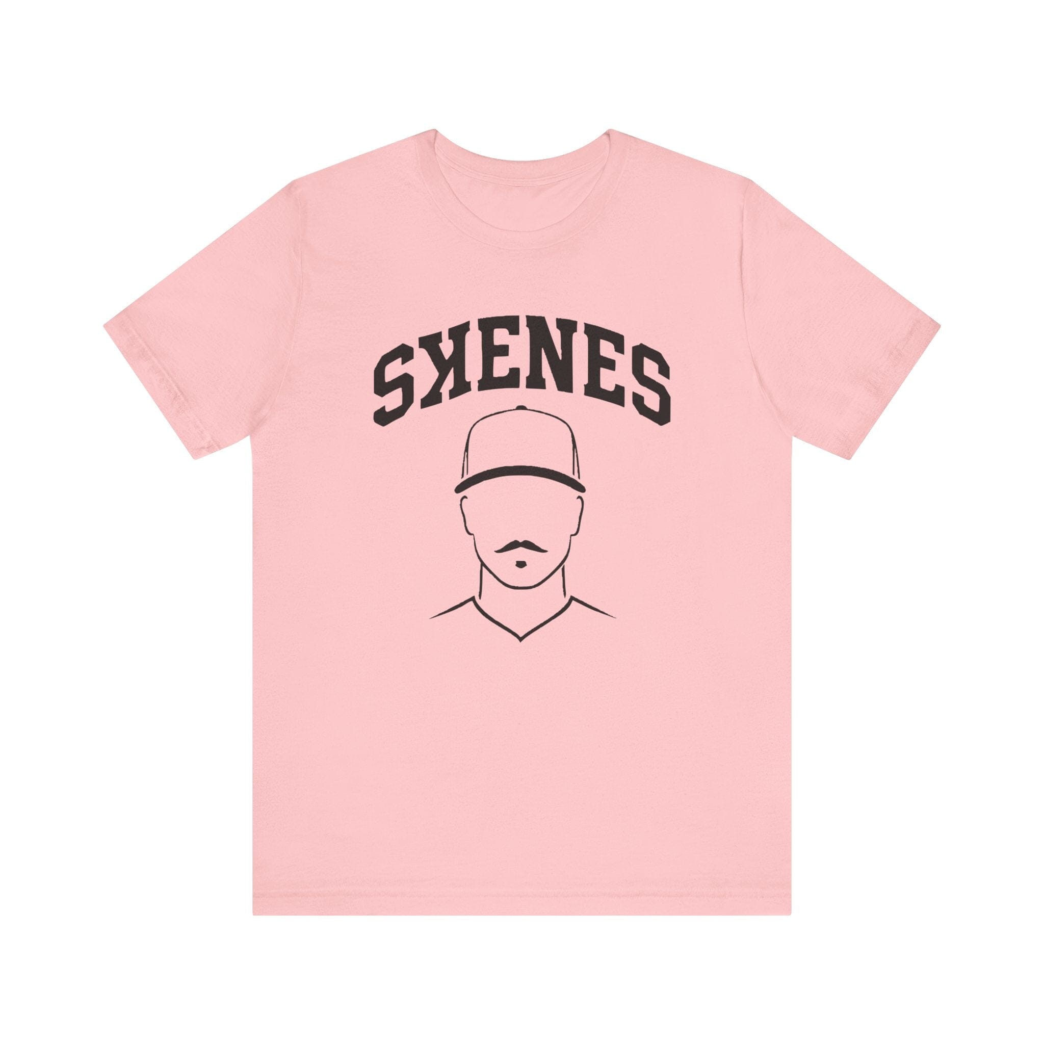 Pittsburgh Pirates Paul Skenes mustache shirt on pink tee | Yinzergear