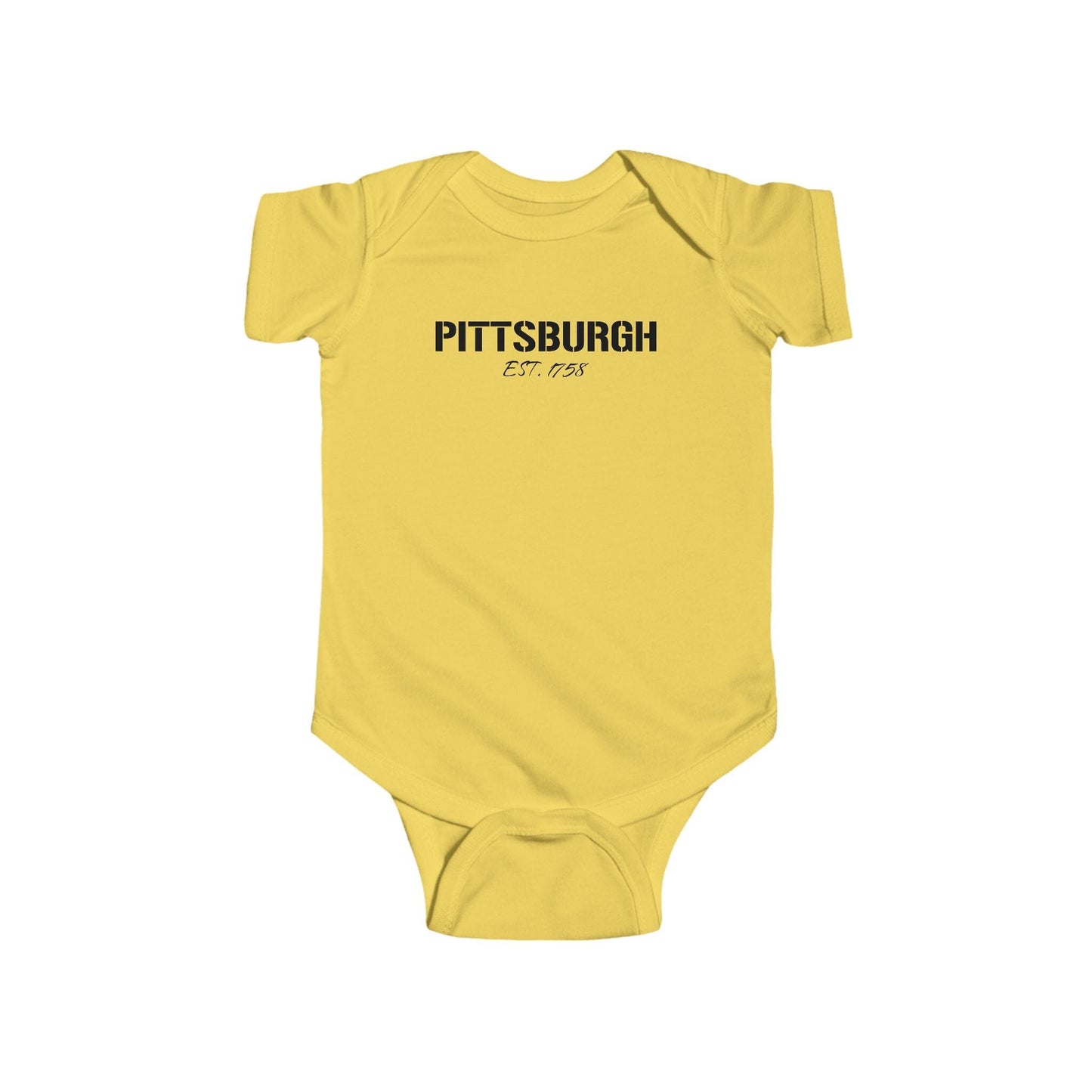 Pittsburgh Baby Bodysuit - Est. 1758 Steel City Onesie Kids clothes Yinzergear Butter NB (0-3M) 