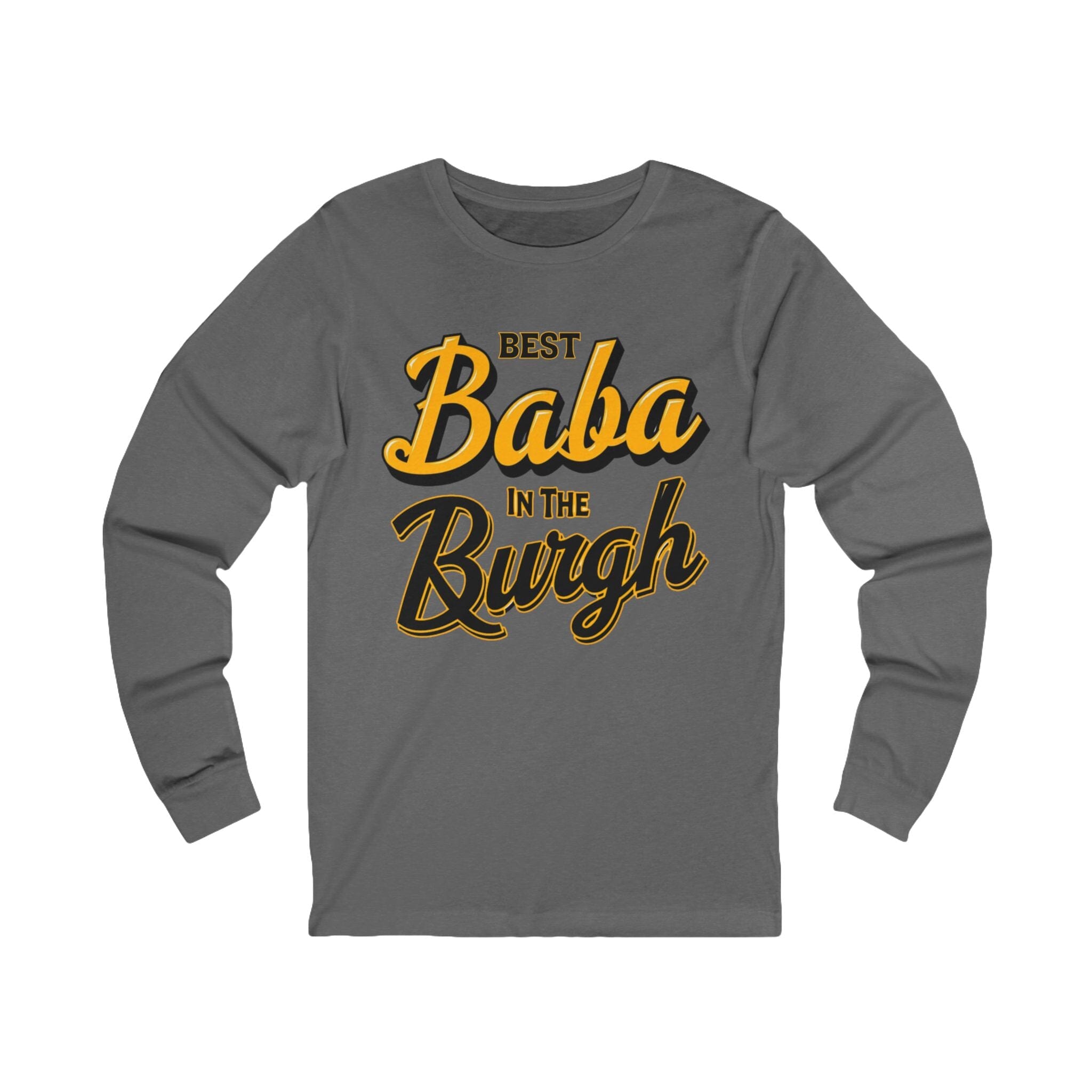 Best Baba in the Burgh Long Sleeve Shirt on grey long sleeve shirt | Yinzergear