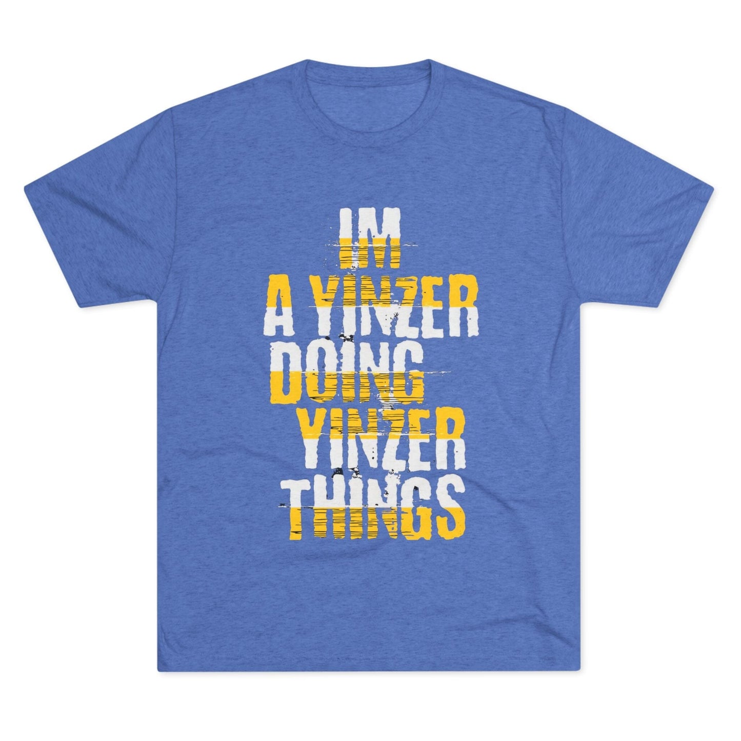 Yinzer Doing Yinzer Things Tee - Pittsburgh Pride Shirt T-Shirt Printify S Tri-Blend Vintage Royal 