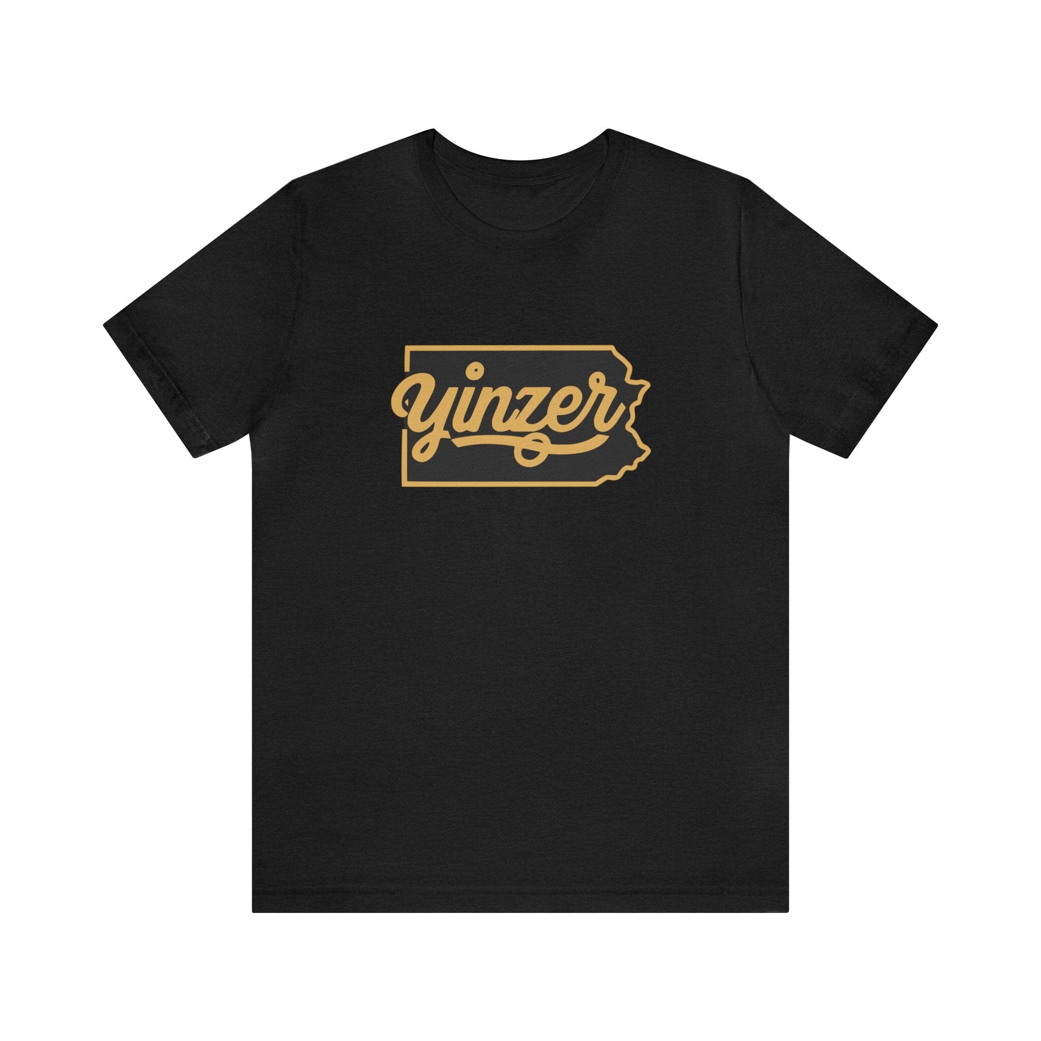 Yinzer State of Mind T-Shirt Pittsburgh tee on solid black tee | Yinzergear