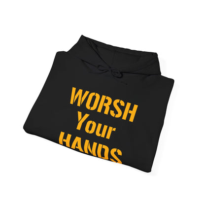 Worsh Your Hands Hoodie - Pittsburghese Sweatshirt Hoodie Printify 