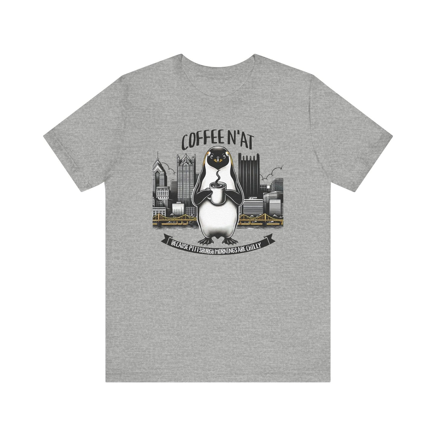 Coffee N'At T-Shirt - Pittsburgh Coffee Lover Gift T-Shirt Printify Athletic Heather S 