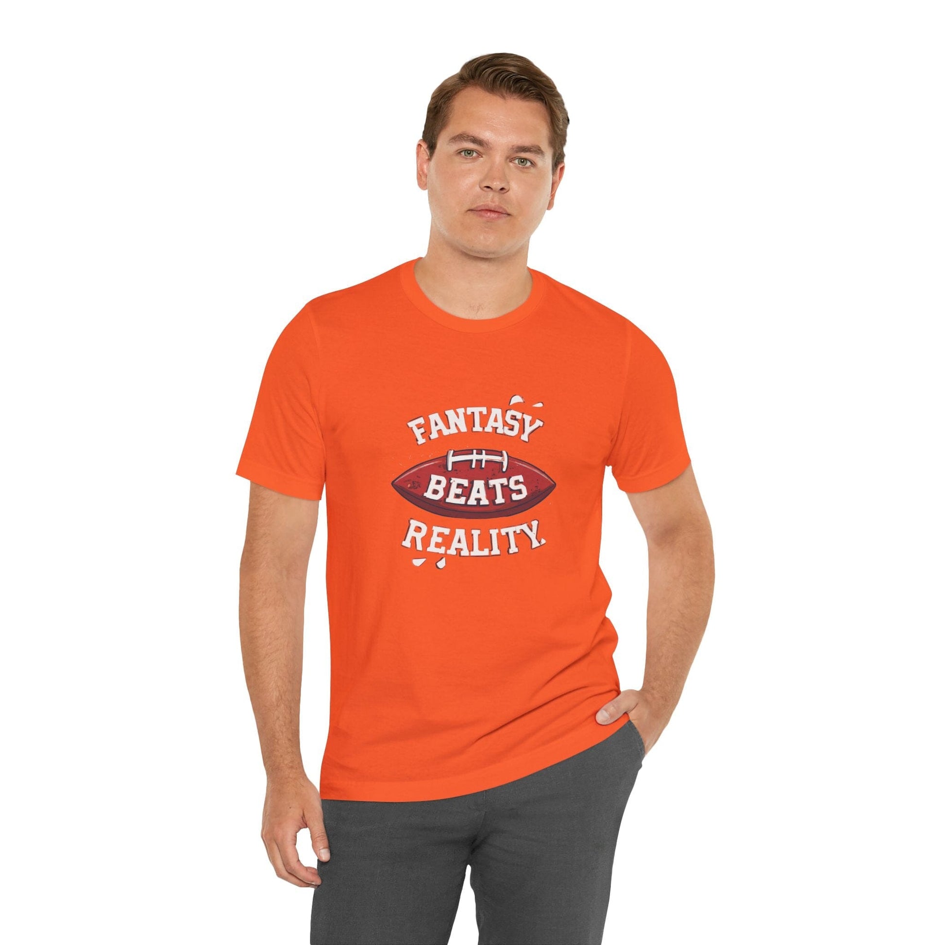 Fantasy Beats Reality Football T-Shirt - Game Day Tee T-Shirt Yinzergear 