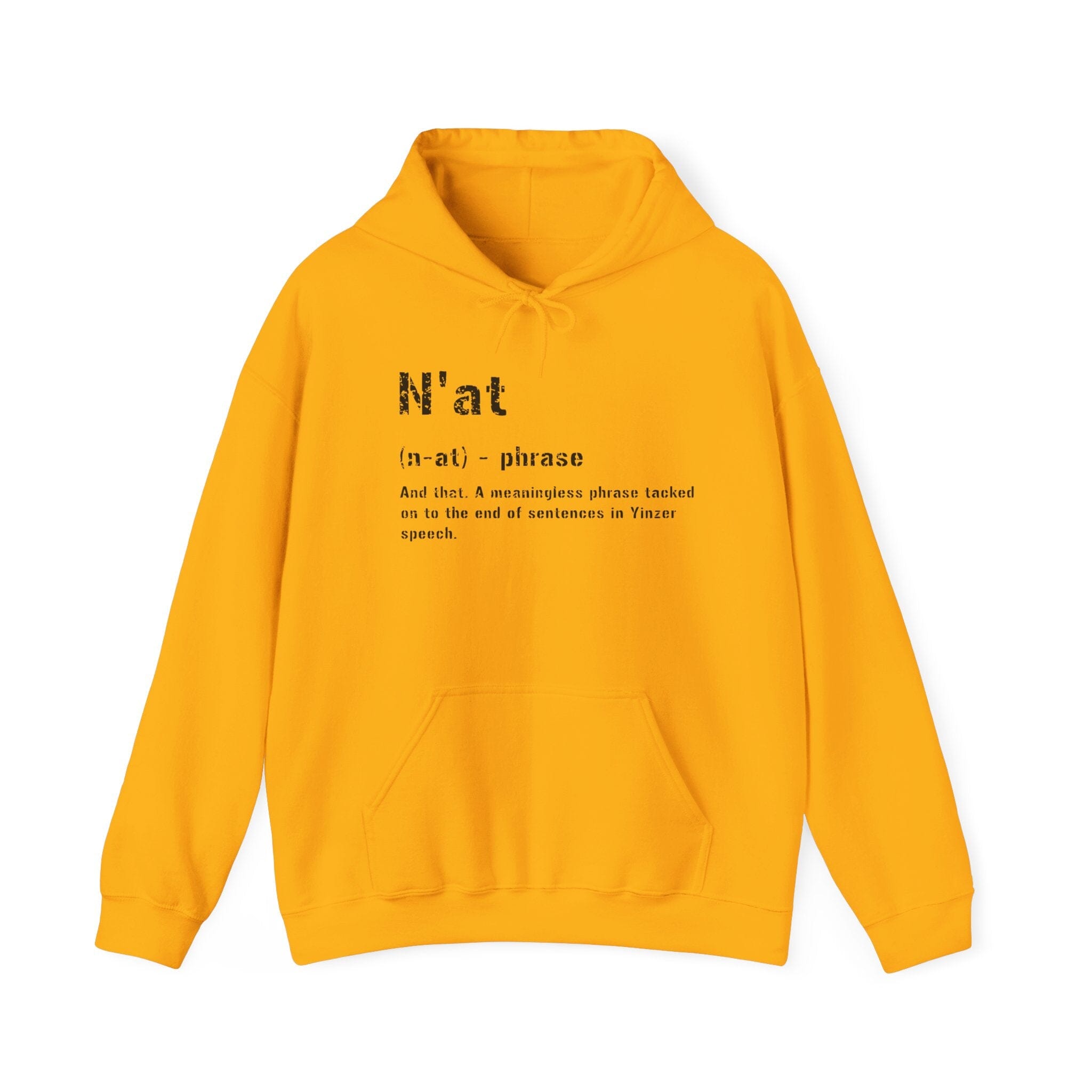 N'at Hoodie Pittsburgh hoodie on gold hoodie | Yinzergear