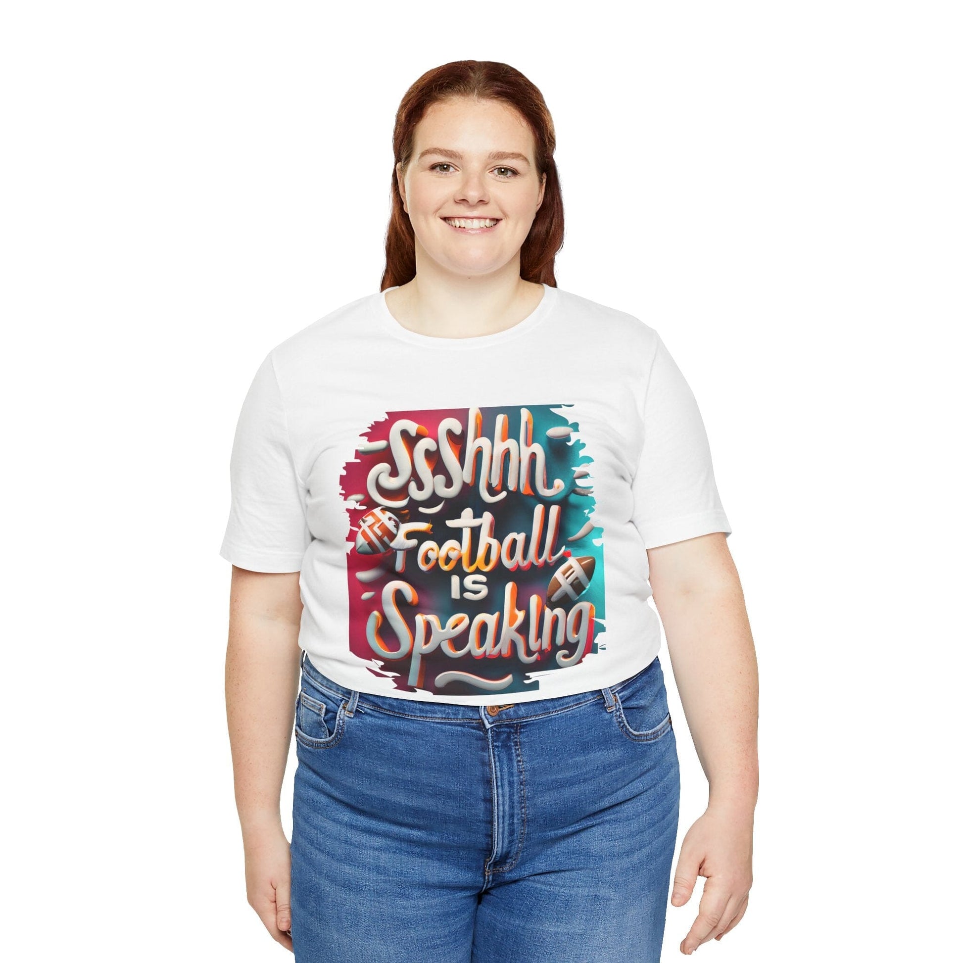 Shhh Football Is Speaking Shirt - Game Day Tee - Fan Gift T-Shirt Printify 