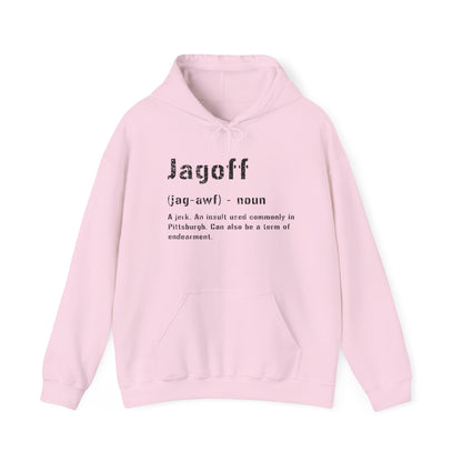 Jagoff Unisex Hoodie | Pittsburghese Sweatshirt | Yinzer Clothing | Burgh Apparel Hoodie Yinzergear Light Pink S 