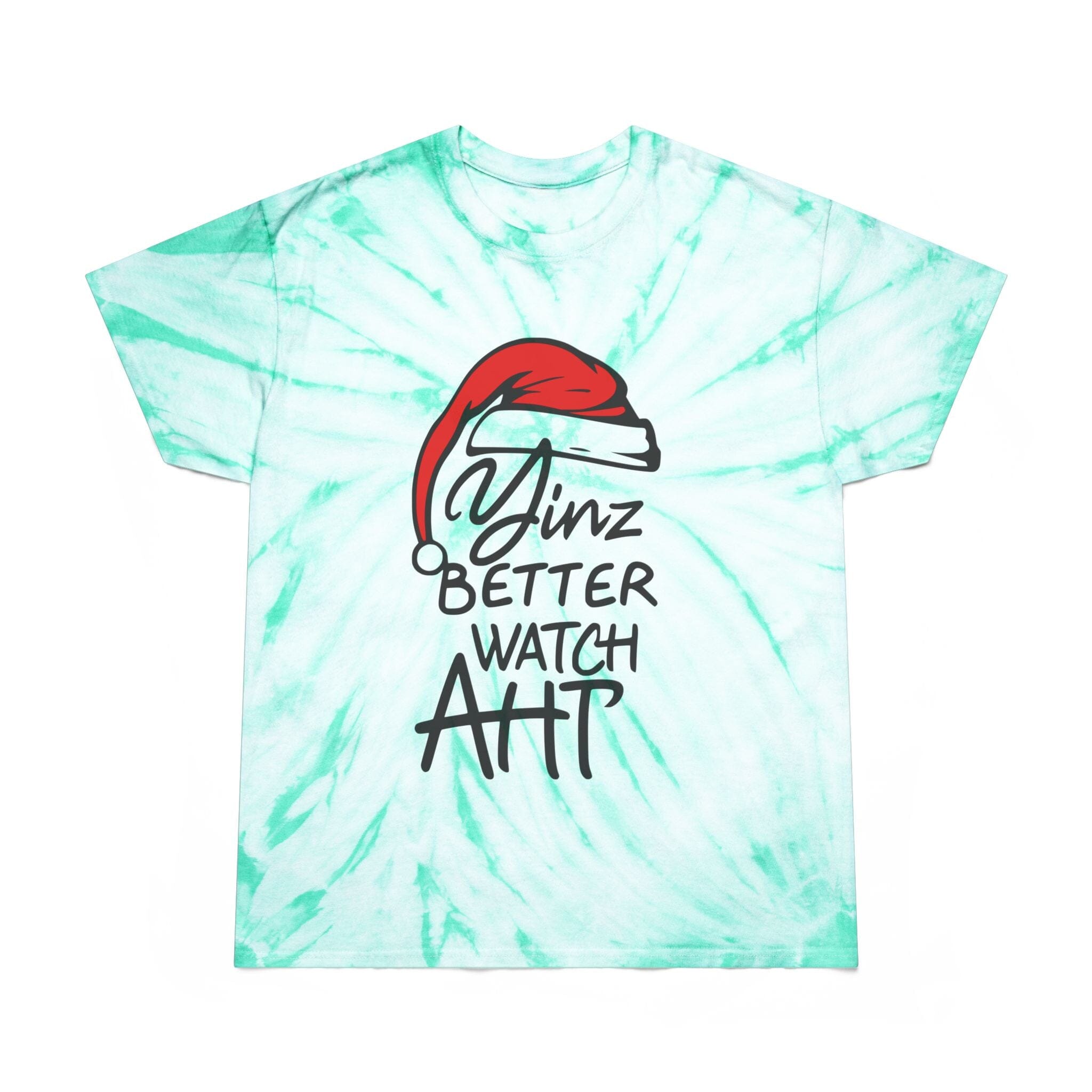 Yinz Better Watch Aht Tie-Dye Christmas T-Shirt Pittsburgh tee product image | Yinzergear