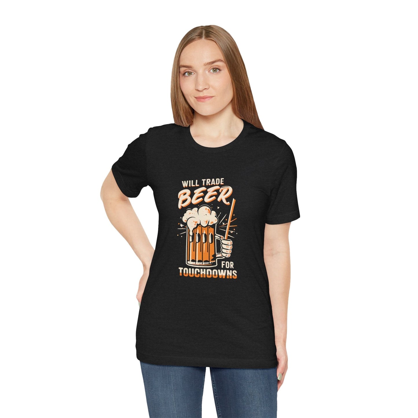 Will Trade Beer For Touchdowns Football T-Shirt - Game Day T-Shirt Yinzergear 
