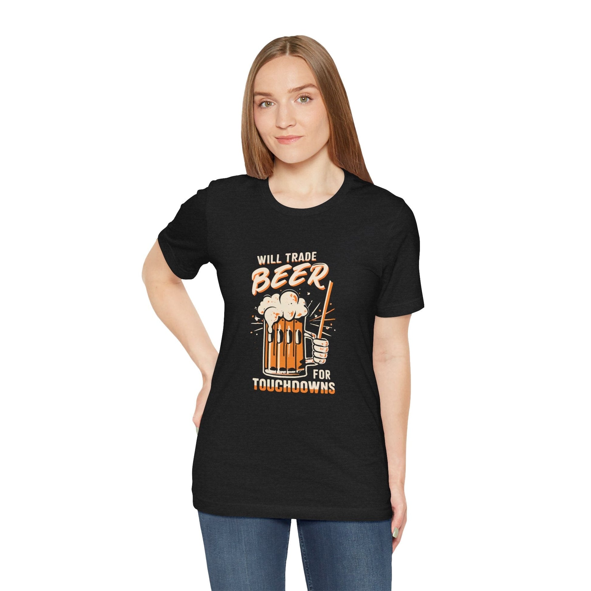 Will Trade Beer For Touchdowns Football T-Shirt - Game Day T-Shirt Yinzergear 