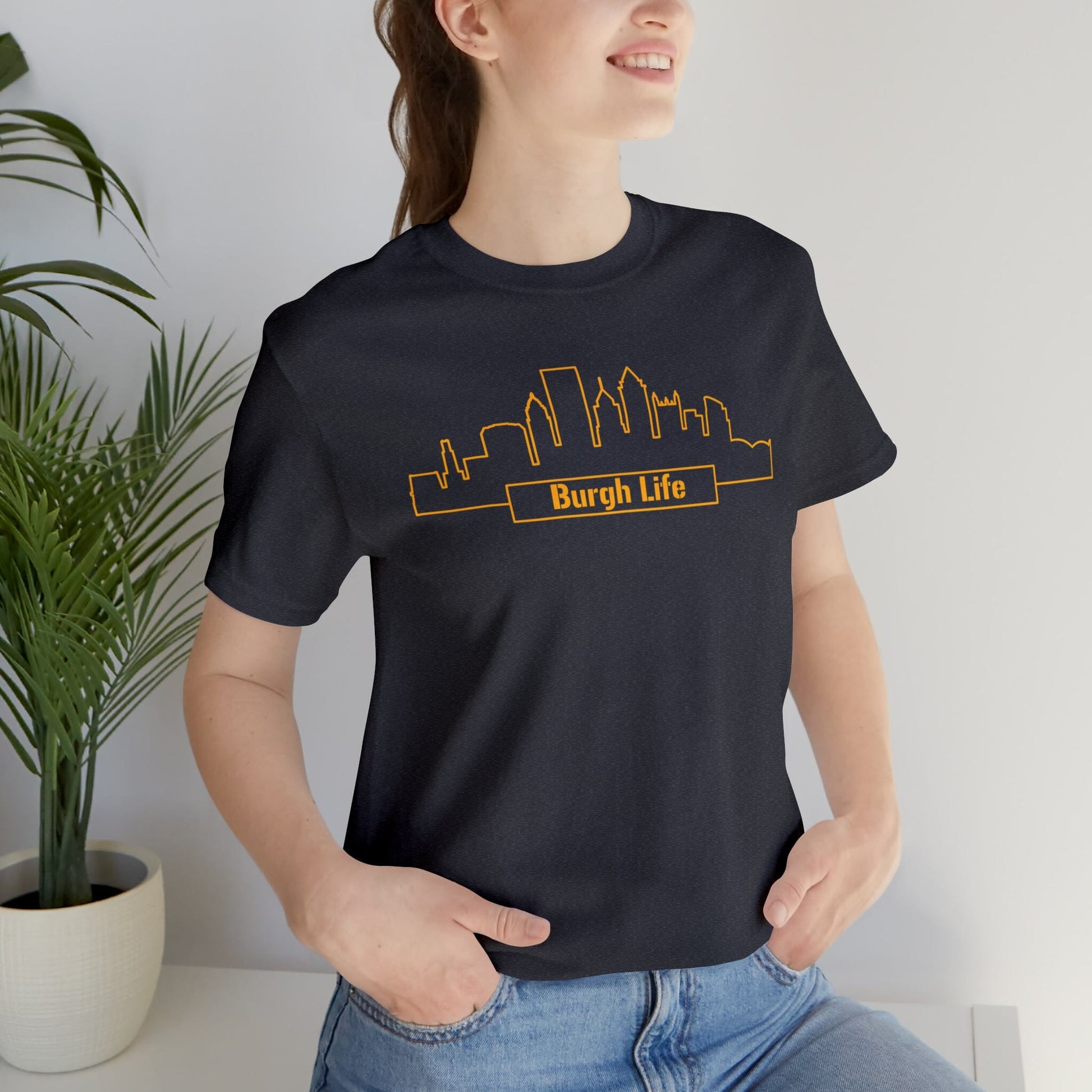 Burgh Life Pittsburgh T-Shirt T-Shirt Printify Heather Navy XS 
