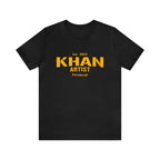 Khan Artist Pittsburgh Steelers football shirt on black tee | Yinzergear