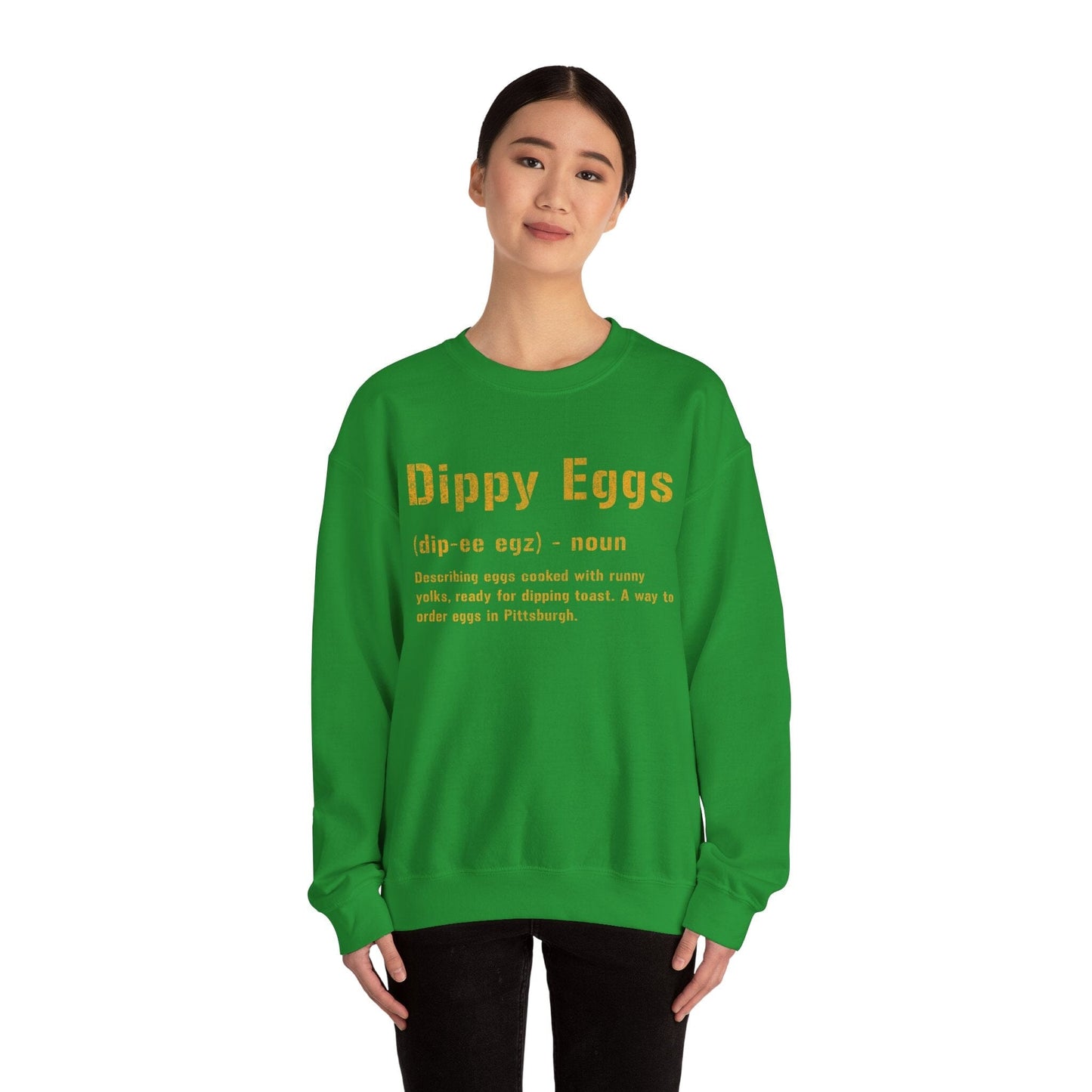 Dippy Eggs Sweatshirt - Pittsburghese Crewneck Sweatshirt Yinzergear 