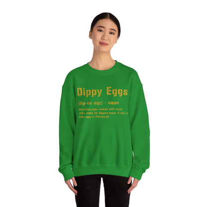 Dippy Eggs Sweatshirt - Pittsburghese Crewneck Sweatshirt Yinzergear 