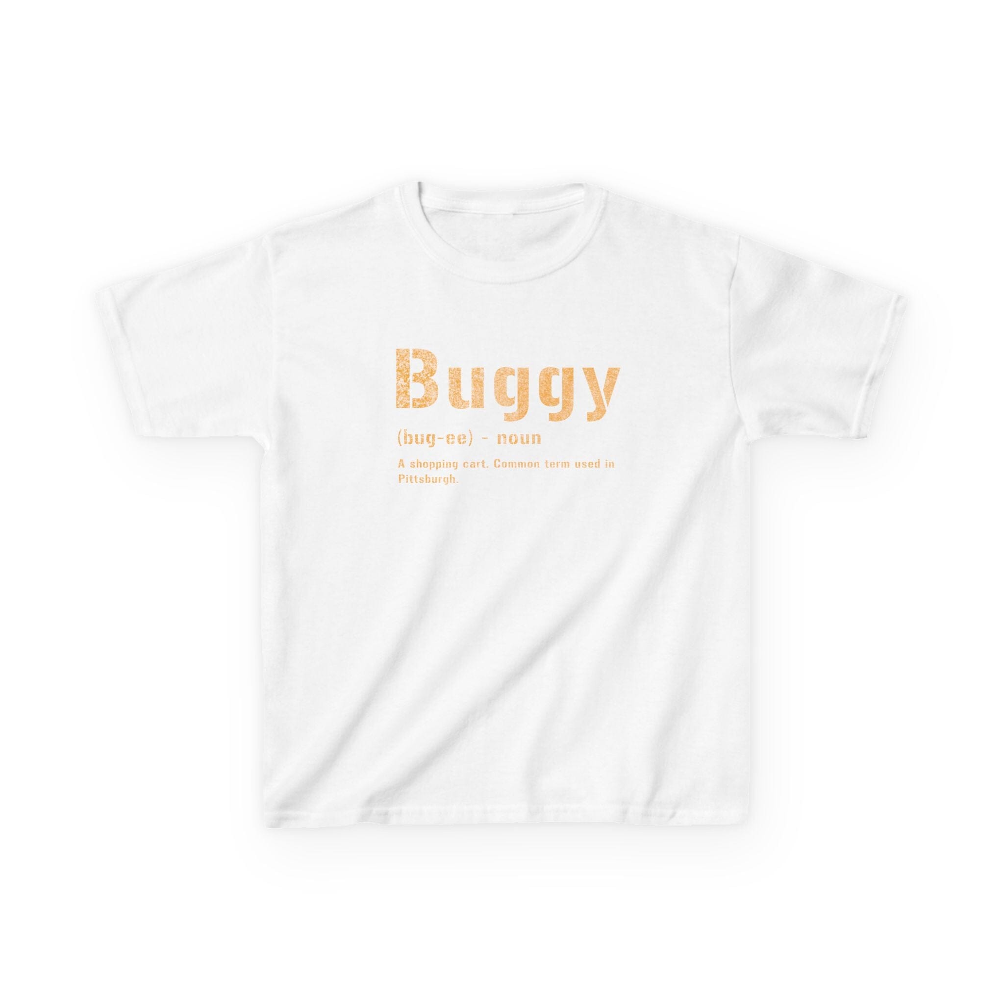 Buggy Pittsburghese kids T-shirt on white kids shirt | Yinzergear