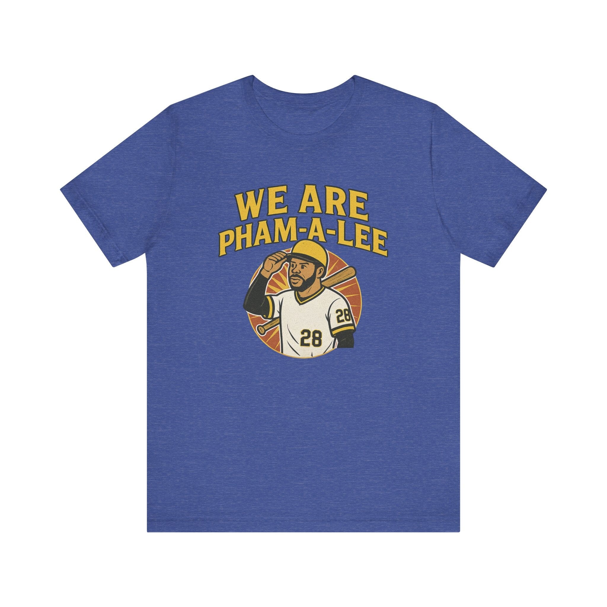 We Are Pham-a-Lee Pittsburgh Baseball T-shirt on royal blue tee | Yinzergear