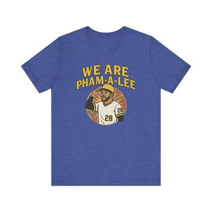 We Are Pham-a-Lee T-Shirt – Tommy Pham Baseball Fan Shirt - Pittsburgh Pirates 1979 Throwback Shirt T-Shirt Yinzergear Heather True Royal S 