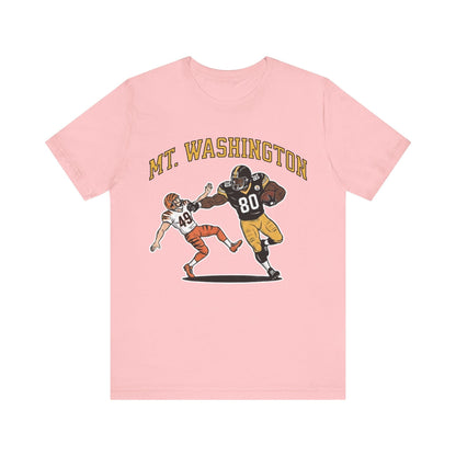 Mt. Washington Steelers Stiff Arm T-Shirt - Darnell Washington Shirt T-Shirt Printify Pink S 