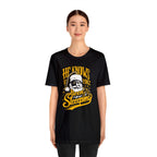 He Knows If Yinz Been Sleeping Christmas T-Shirt Pittsburgh tee product image mockup view | Yinzergear