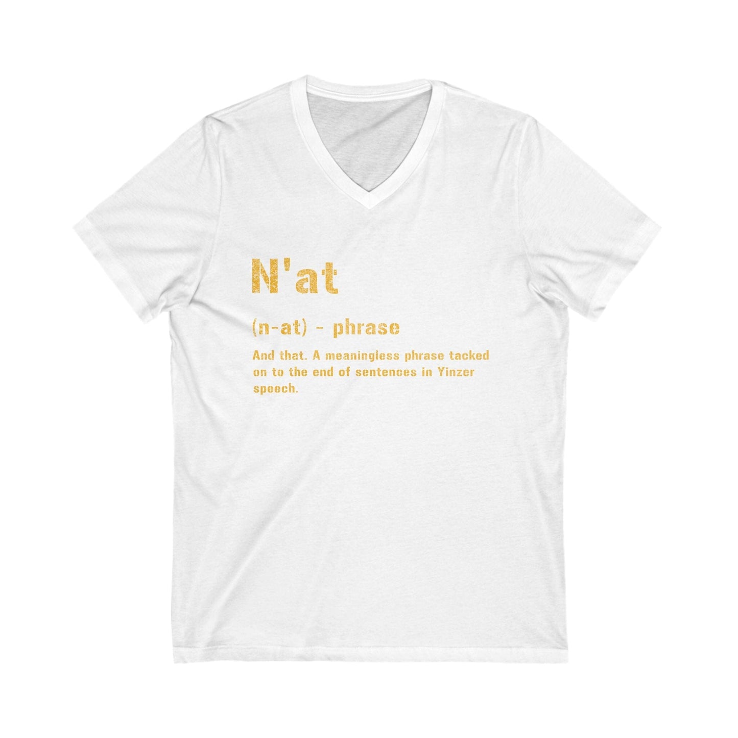 N'at Pittsburgh V-Neck Tee - Yinzer Pittsburghese Shirt V-neck Printify S White 