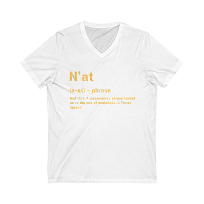 N'at Pittsburgh V-Neck Tee - Yinzer Pittsburghese Shirt V-neck Printify S White 
