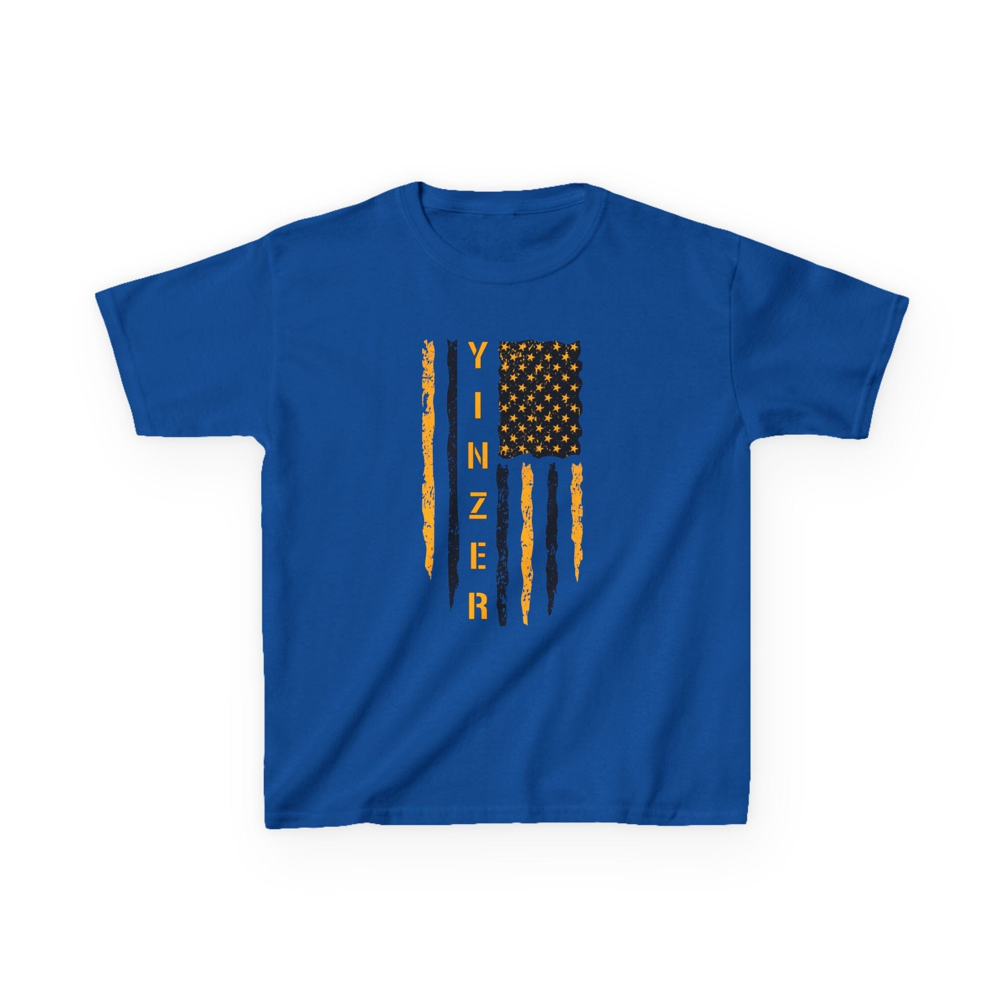 Yinzer Flag Kids T-Shirt Pittsburgh kids shirt on royal kids shirt | Yinzergear
