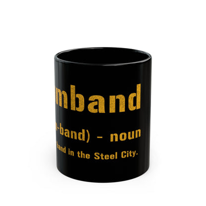 Gumband Coffee Mug Pittsburghese | High-Quality Ceramic Black and Gold 11oz Mug | The Ultimate Yinzer Gift Mug Yinzergear 