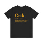 Crik Pittsburghese definition tee on black tee | Yinzergear