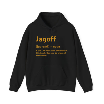 Jagoff Definition Hoodie - Pittsburghese Sweatshirt Hoodie Printify Black S 