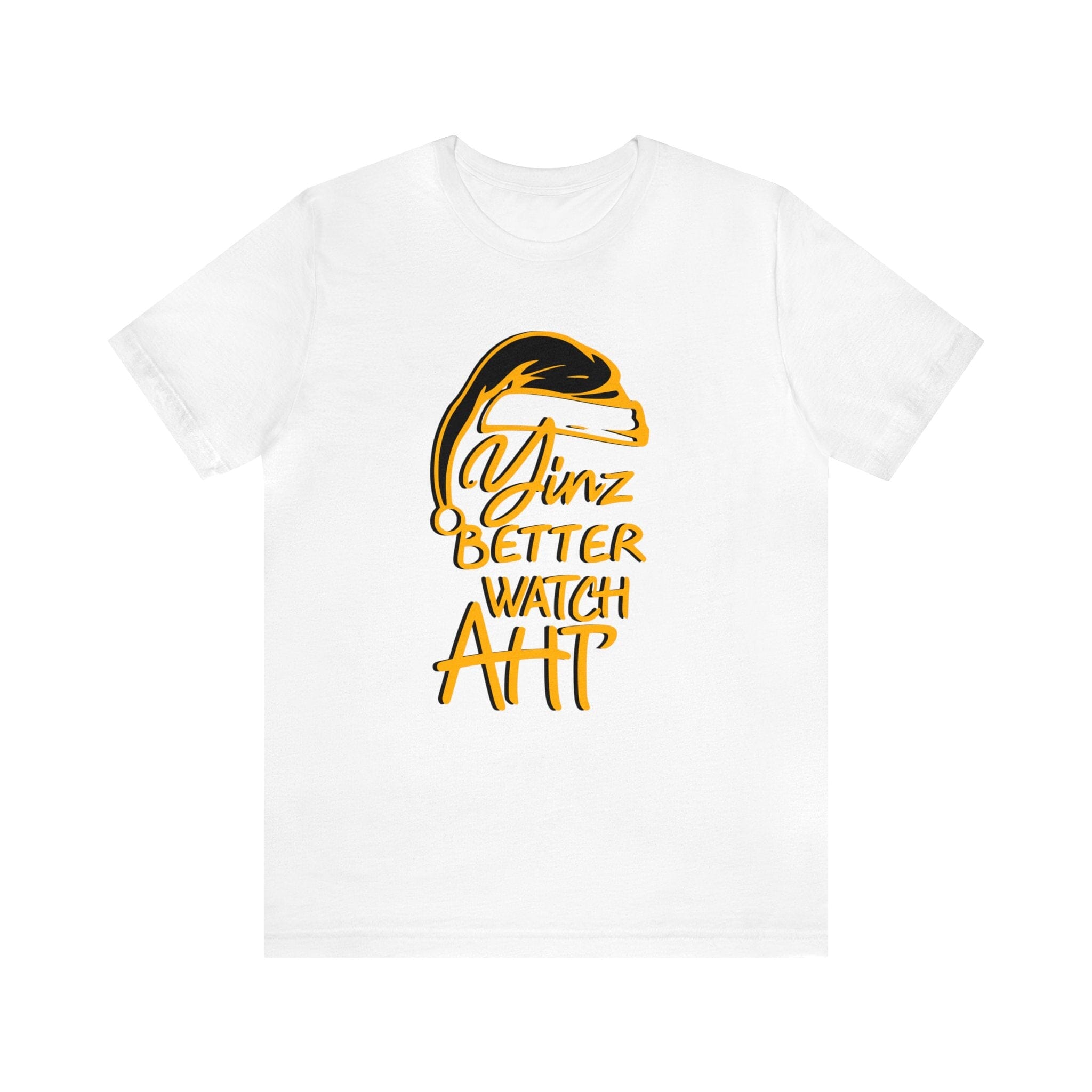 Yinz Better Watch Aht Christmas T-Shirt Pittsburgh tee on white tee | Yinzergear