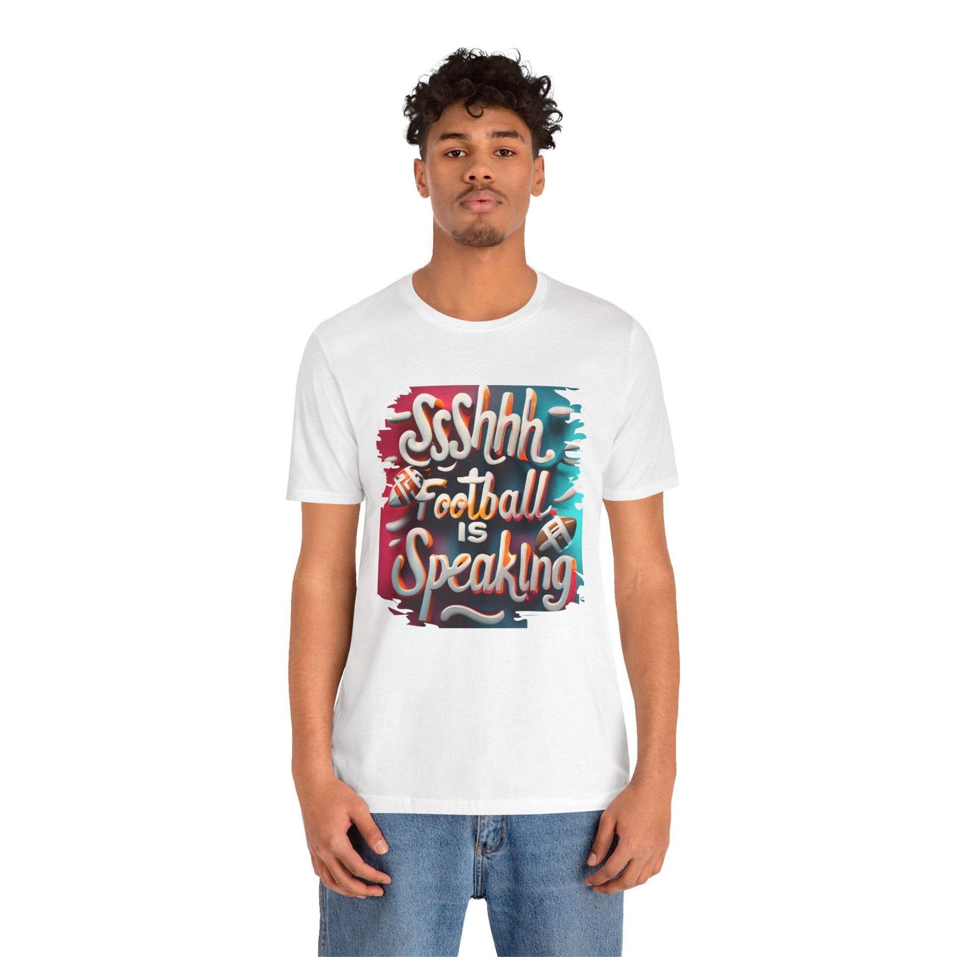 Shhh Football Is Speaking Shirt - Game Day Tee - Fan Gift T-Shirt Printify 