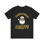 He Knows If Yinz Been Jagoffs Christmas T-Shirt Pittsburgh tee on black tee | Yinzergear