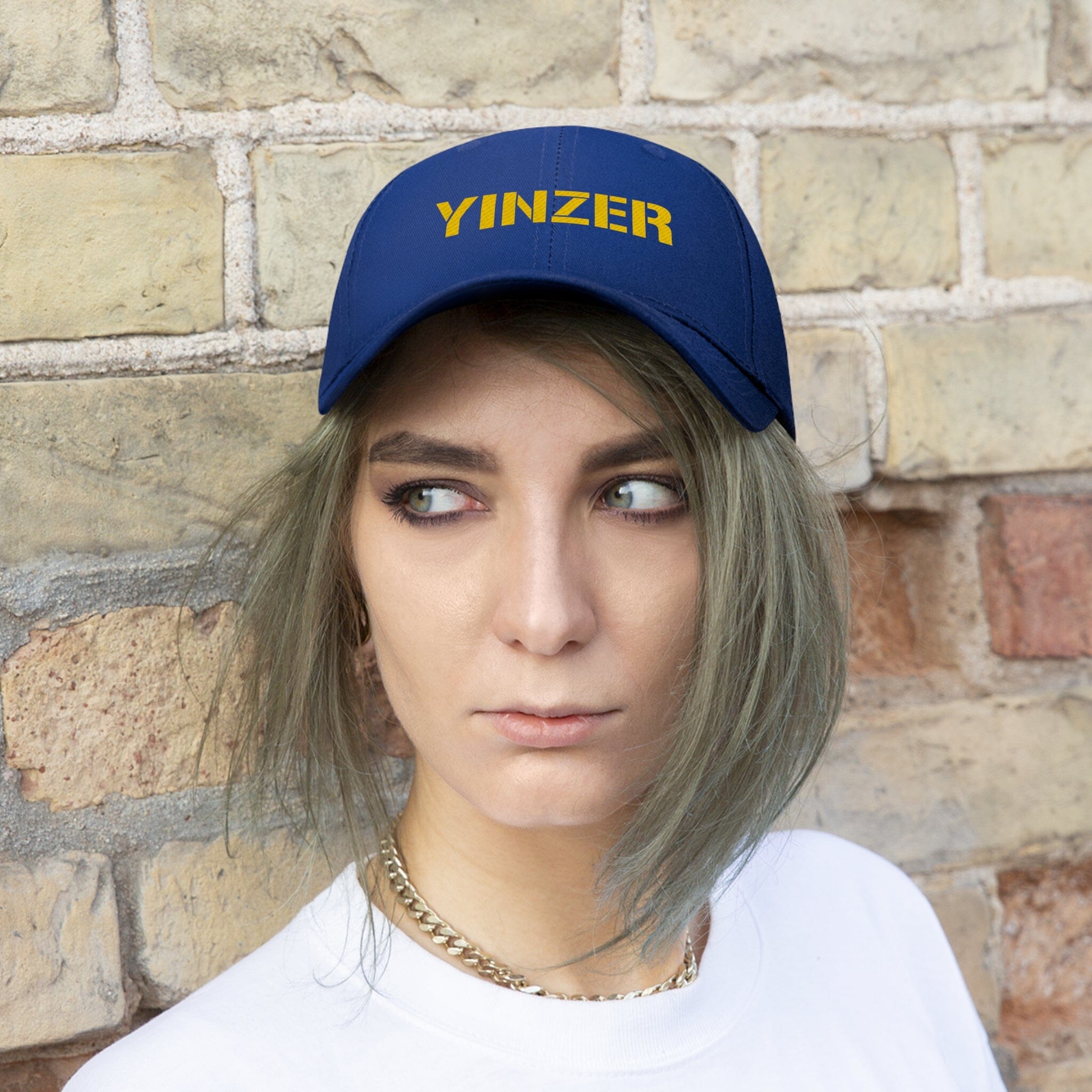 Yinzer embroidered hat Pittsburgh hat in royal blue | Yinzergear