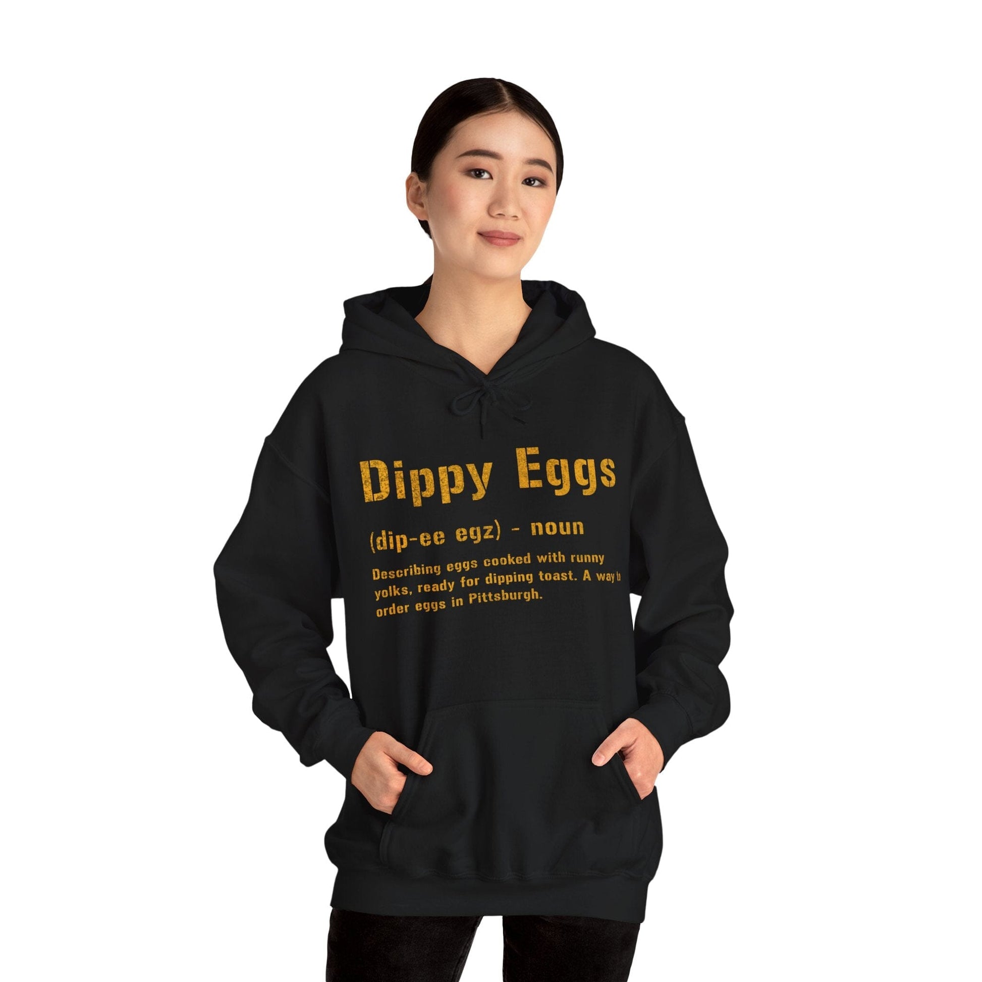 Dippy Eggs Yinzer Hoodie | Pittsburghese Apparel | Steel City Slang Hoodie Yinzergear 