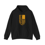 Yinzer Flag Hoodie Pittsburgh hoodie on black hoodie | Yinzergear