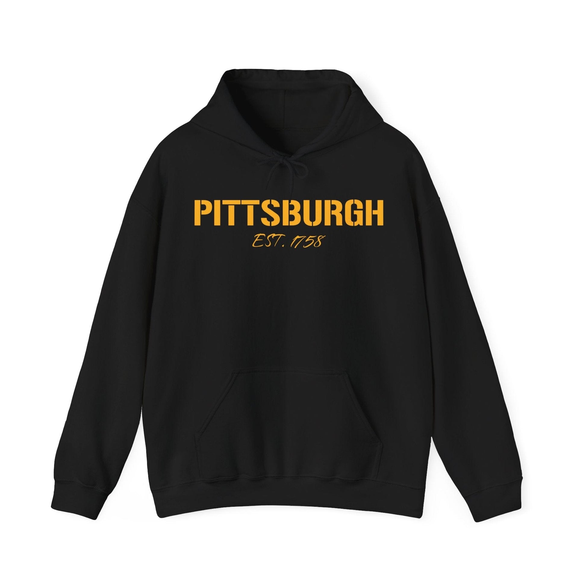 Pittsburgh Est 1758 Hoodie - Steel City Pride Gift Hoodie Printify Black S 