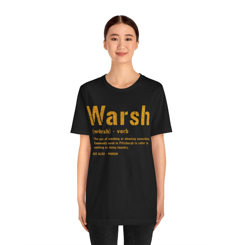 Warsh Pittsburghese definition tee product image alternate view 3 | Yinzergear